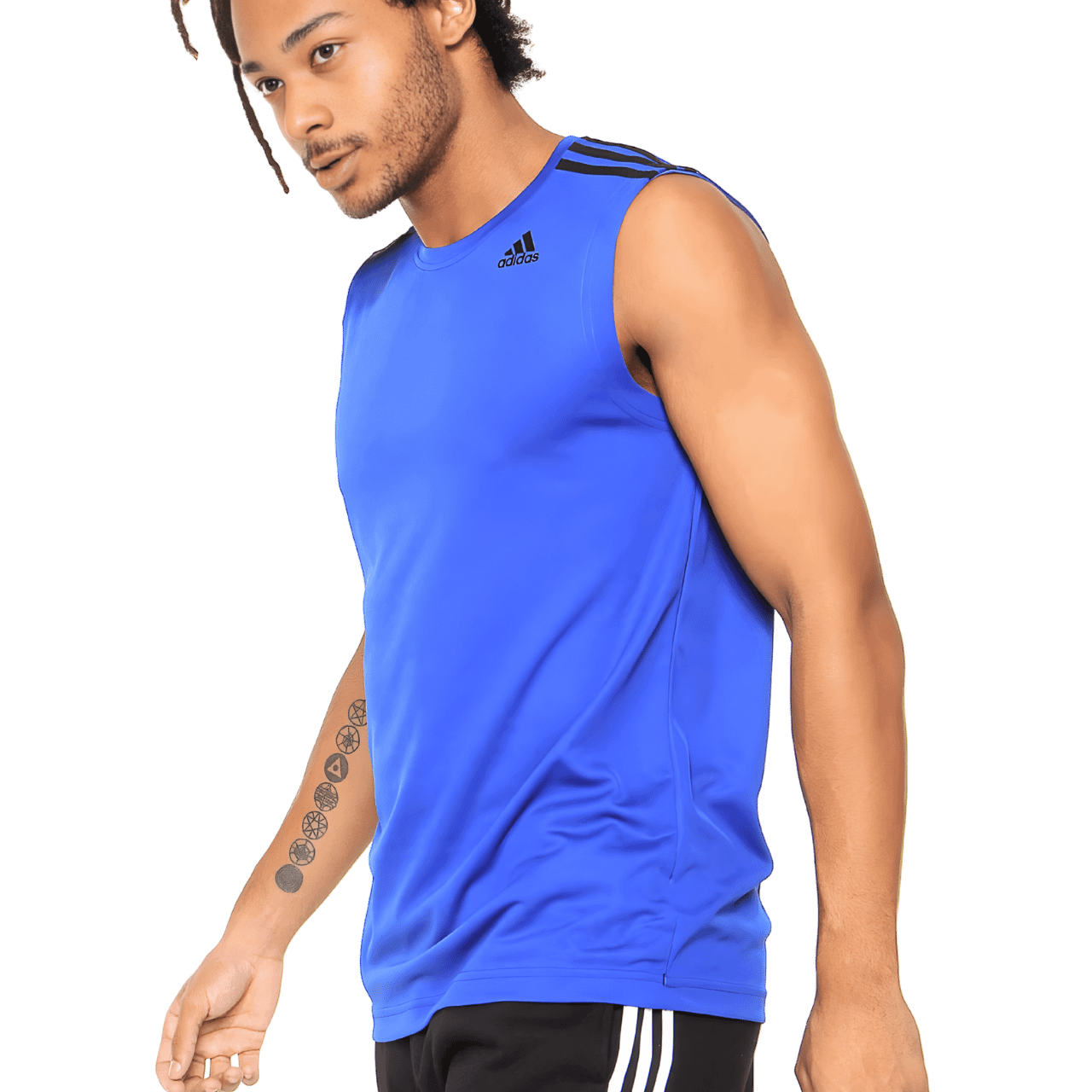 MOLDE DE COSTURA DIGITAL CAMISETA DEPORTIVA SISA SIN MANGAS ADIDAS CUELLO EN V + REDONDO CABALLERO