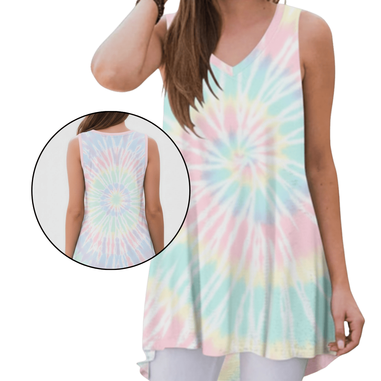MOLDE DE COSTURA DIGITAL VESTIDO SIN MANGAS TANK TOP DAMA