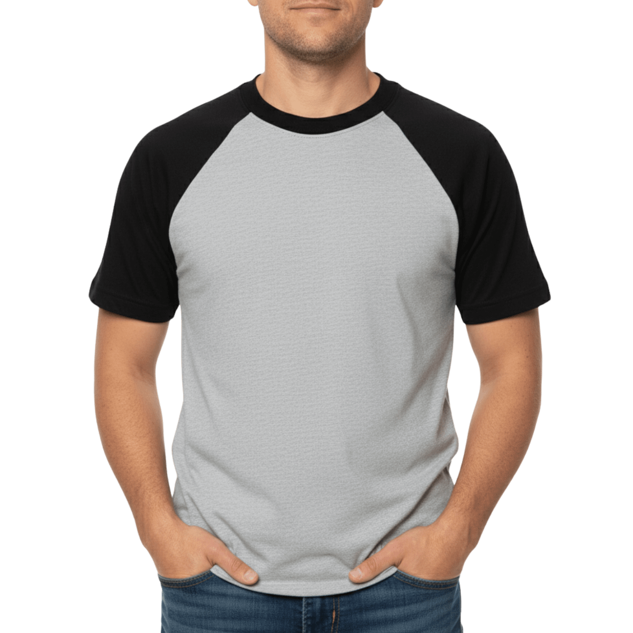 MOLDE DE COSTURA DIGITAL CAMISETA PUBLICITARIA RAGLAN MANGA CORTA CABALLERO