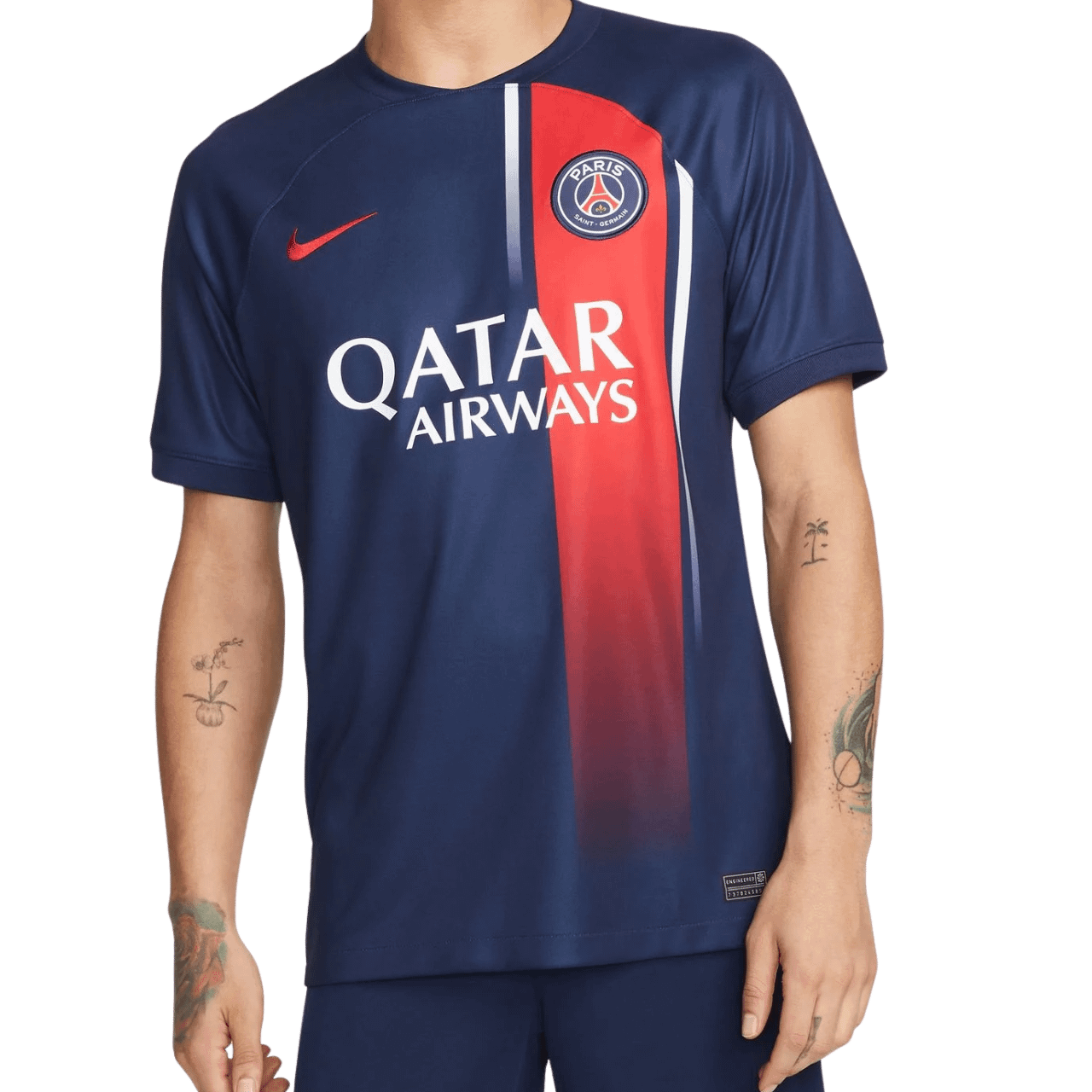 MOLDE DE COSTURA DIGITAL CAMISETA JERSEY FUTBOL MANGA CORTA PSG CON CORTES
