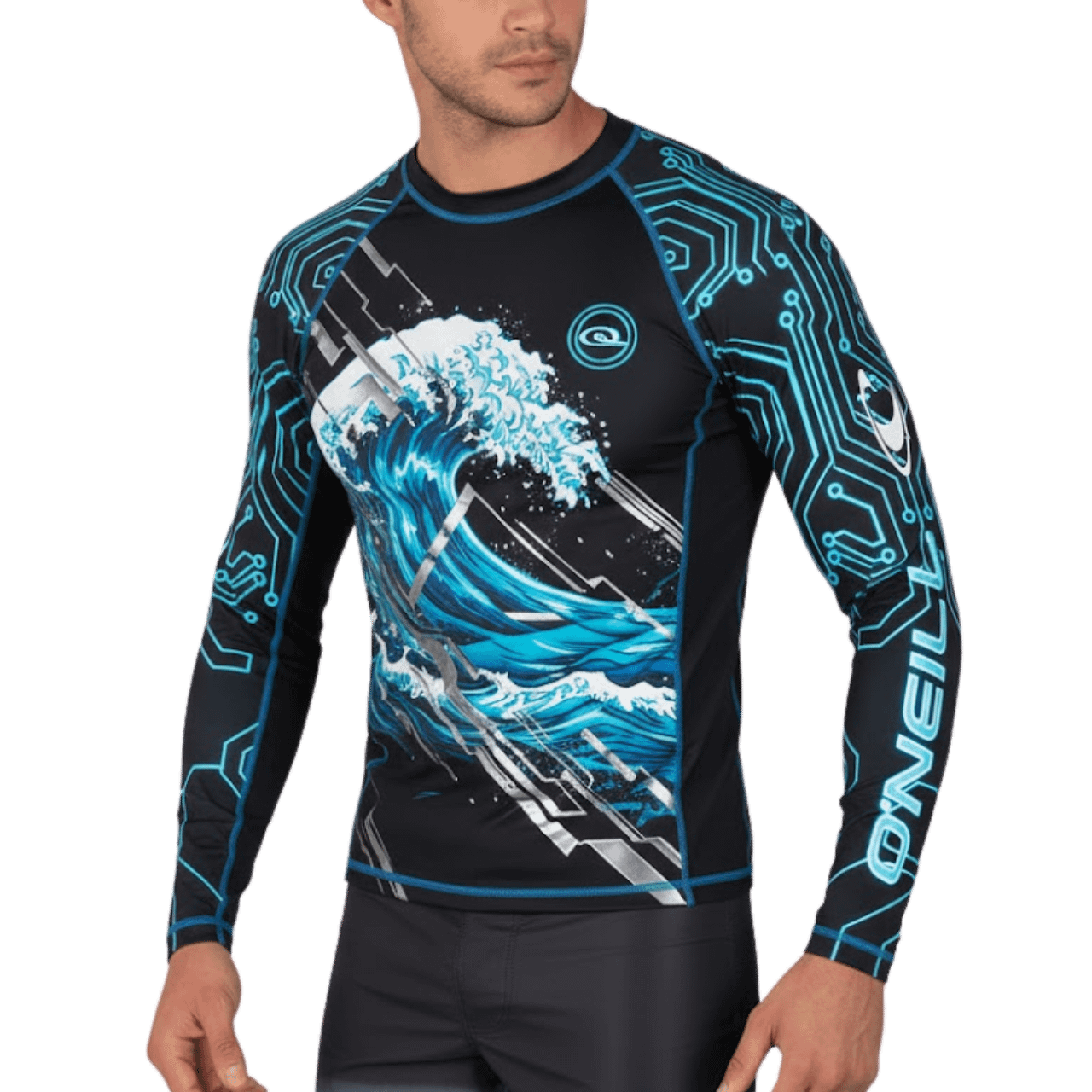 MOLDE DE COSTURA DIGITAL CAMISETA RASHGUARD SURF BODYBOARD PLAYA CABALLERO MANGA LARGA + CORTA