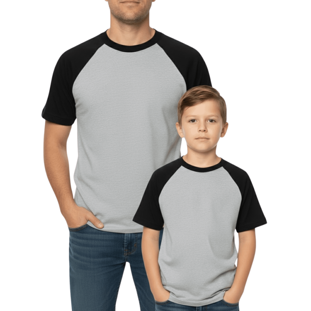 MOLDE CAMISETA PUBLICITARIA RAGLAN MANGA CORTA CABALLERO NIÑO