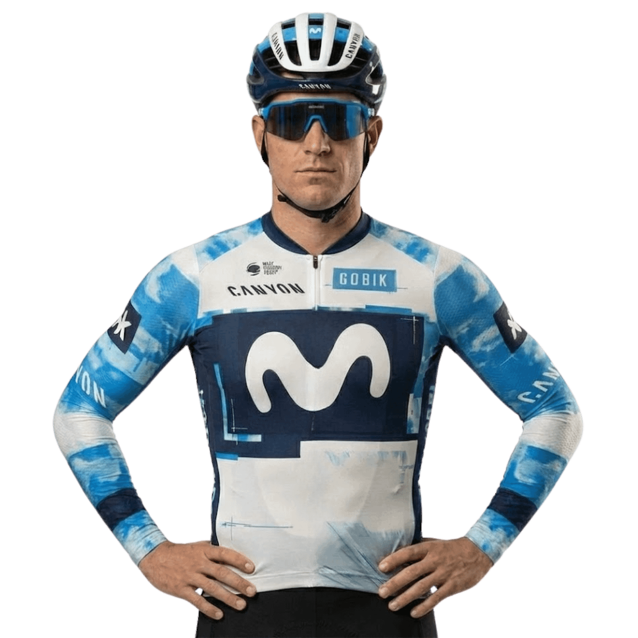 MOLDE DE COSTURA DIGITAL CAMIBUSO CICLISMO CON CIERRE CUELLO MANDARIN CABALLERO