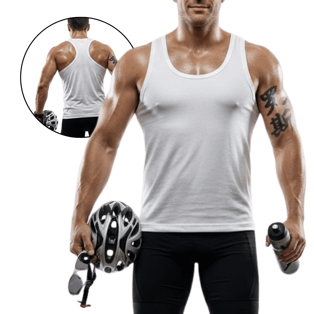 MOLDE DE COSTURA DIGITAL CAMISETA FRANELILLA GYM CABALLERO NADADOR