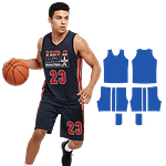 MOLDE DE COSTURA DIGITAL UNIFORME BASKETBALL CABALLERO CAMISA SHORT CON CORTES