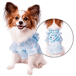 MOLDE DE COSTURA ABRIGO CON APLIQUES DE ROSAS MASCOTAS