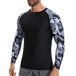 MOLDE RASHGUARD COMPRESION RAGLAN MANGA LARGA LYCRA CABALLERO