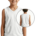 MOLDE DE COSTURA DIGITAL CAMISETA FRANELILLA SIN MANGAS CUELLO V NIÑO