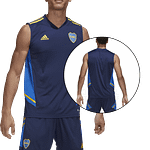 MOLDE DE COSTURA DIGITAL KIT CONJUNTO ENTRENAMIENTO SIN MANGAS BOCA JUNIOR CABALLERO