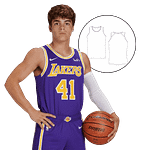 MOLDE DE COSTURA DIGITAL CAMISETA BASKETBALL NBA ESPALDA SWITCH  CUELLO REDONDO NIÑO