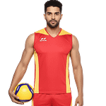 MOLDE DE COSTURA DIGITAL CAMISETA VOLLEYBALL  CUELLO V + REDONDO CABALLERO