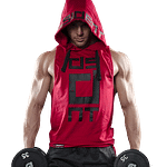 MOLDE DE COSTURA DIGITAL MUSCULOSA CON CAPUCHA GIMNASIO CABALLERO