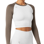 MOLDE DE COSTURA DIGITAL CROP TOP MANGA LARGA RAGLAN DAMA