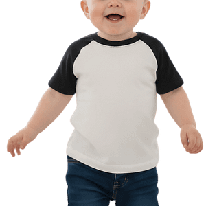 MOLDE CAMISETA PLAYERA MANGA CORTA RAGLAN  BEBES