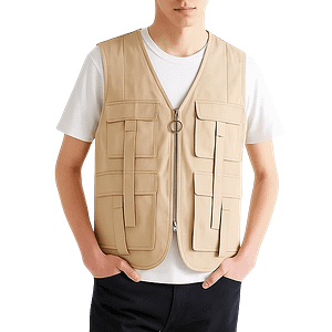 MOLDE DE COSTURA DIGITAL CHALECO TIPO CINEASTA 4 BOLSILLOS