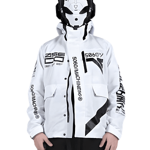 MOLDE DE COSTURA DIGITAL CHAQUETA CORTAVIENTOS CON CAPUCHA SNOW CABALLERO .CDR .PDF