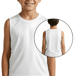 MOLDE DE COSTURA DIGITAL CAMISETA FRANELILLA SIN MANGAS CUELLO REDONDO NIÑO