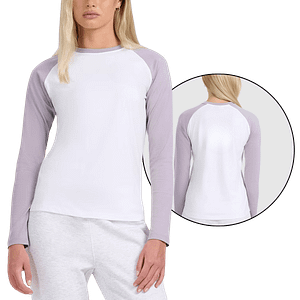 MOLDE CAMISETA PLAYERA ESTANDAR MANGA LARGA RAGLAN DAMA