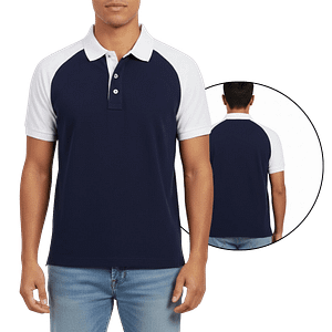 MOLDE CHEMISSE POLO CABALLERO MANGA CORTA RAGLAN PUBLICITARIA