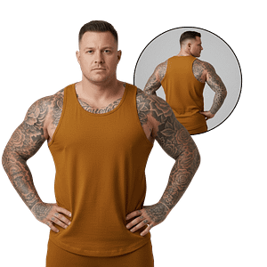 MOLDE DE COSTURA DIGITAL CAMISETA TANK TOP NORMAL GIMNASIO O CASUAL CABALLERO