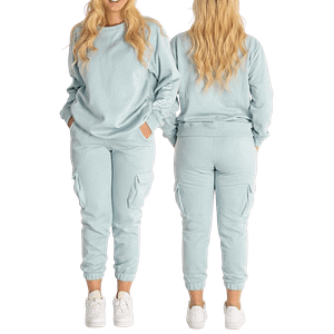 MOLDE DE COSTURA DIGITAL CONJUNTO SUETER SWEATER + JOGGIN CON BOLSILLOS LATERALES DAMA