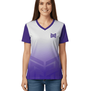 MOLDE CAMISETA PLAYERA MANGA CORTA CUELLO EN V PUBLICITARIA DAMA