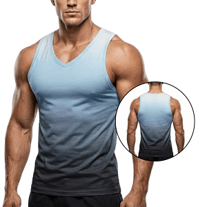 MOLDE DE COSTURA DIGITAL CAMISETA GYM FITNESS CUELLO V