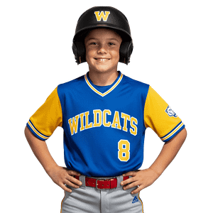 MOLDE DE COSTURA DIGITAL JERSEY BASEBALL PROFESIONAL BEISBOL CUELLO EN V NIÑO