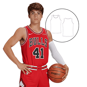 MOLDE DE COSTURA DIGITAL CAMISETA BASKETBALL CUELLO REDONDO NBA NIÑO