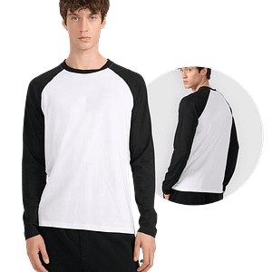 MOLDE CAMISETA PLAYERA ESTANDAR MANGA LARGA RAGLAN CABALLERO